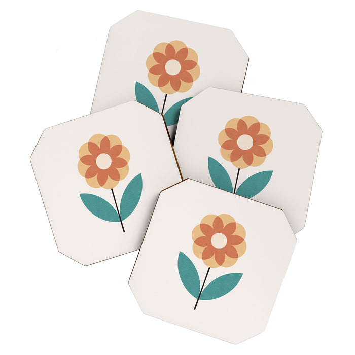 Retro Flower 2-1 Coaster Gallery Image 1