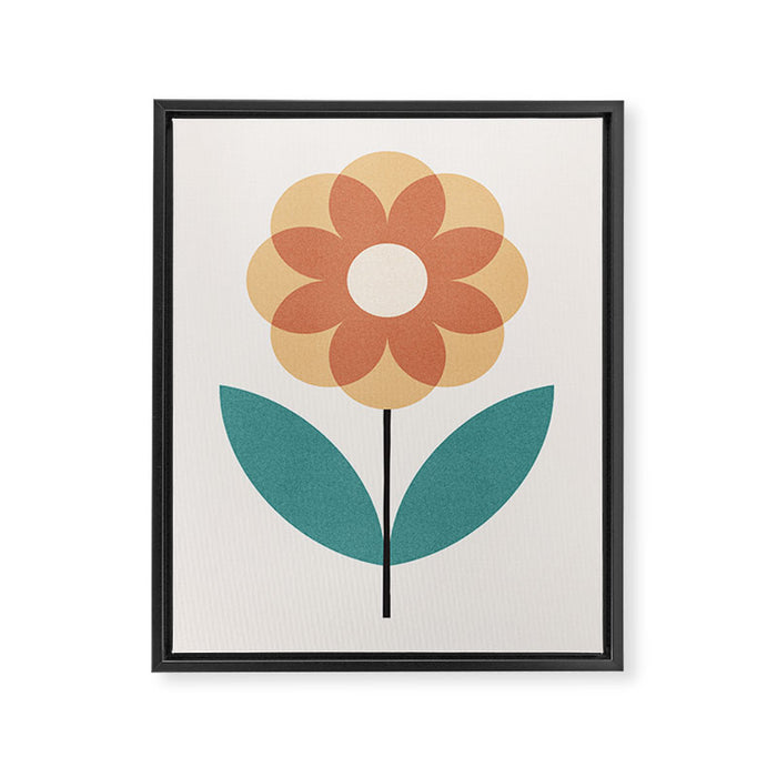 Retro Flower 2-1 Framed Canvas Print Gallery Image 1
