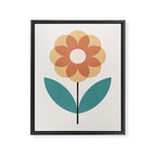 Retro Flower 2-1 Framed Canvas Print Gallery Image 6