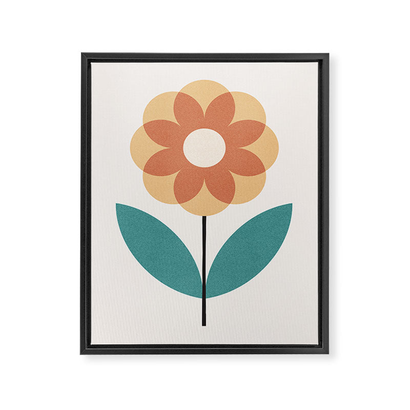 Retro Flower 2-1 Framed Canvas Print Gallery Image 6