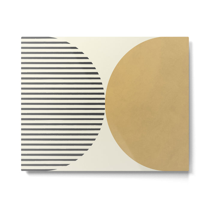 Semicircle Stripes - Gold Metal Print Gallery Image 1