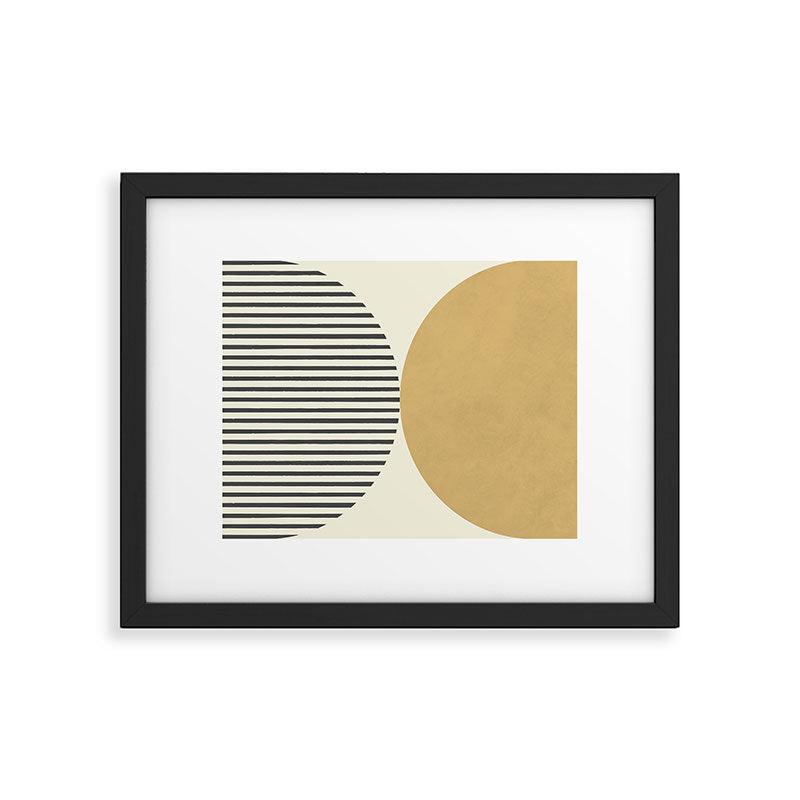 Semicircle Stripes - Gold Framed Art Print Gallery Image 4