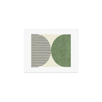 Semicircle Stripes - Green Art Print Gallery Image 1