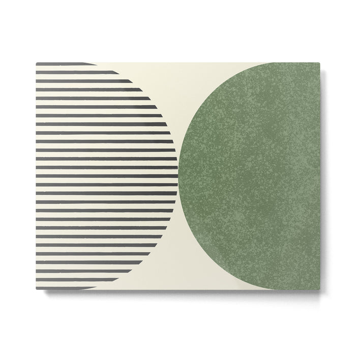 Semicircle Stripes - Green Metal Print Gallery Image 1