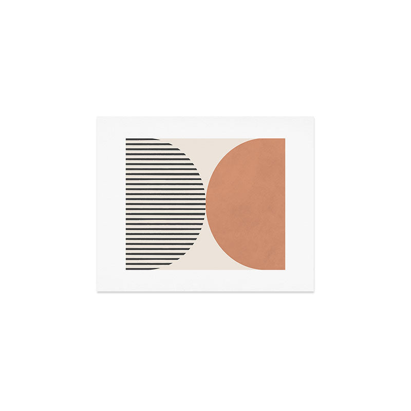Semicircle Stripes - Terracotta Art Print Gallery Image 1