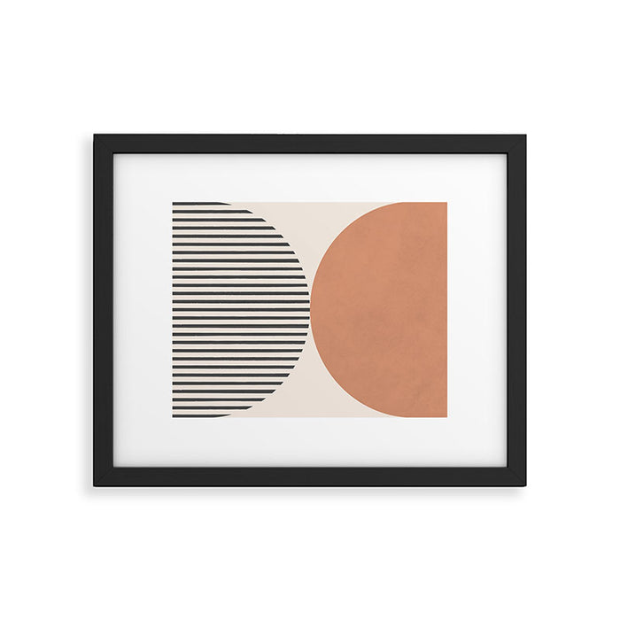 Semicircle Stripes - Terracotta Framed Art Print Gallery Image 1