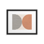 Semicircle Stripes - Terracotta Framed Art Print Gallery Image 5