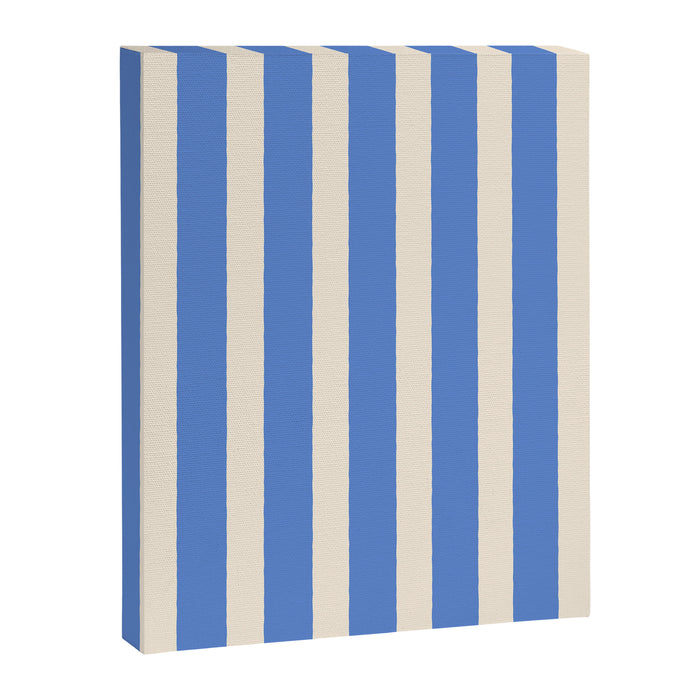 Simple Stripes Pattern - Blue Canvas Print Gallery Image 1