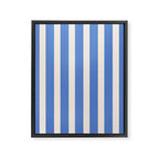 Simple Stripes Pattern - Blue Framed Canvas Print Gallery Image 8