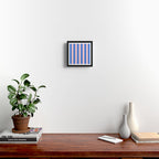 Simple Stripes Pattern - Blue Pink Framed Art Print Gallery Image 2