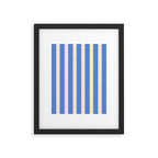 Simple Stripes Pattern - Blue Framed Art Print Gallery Image 6