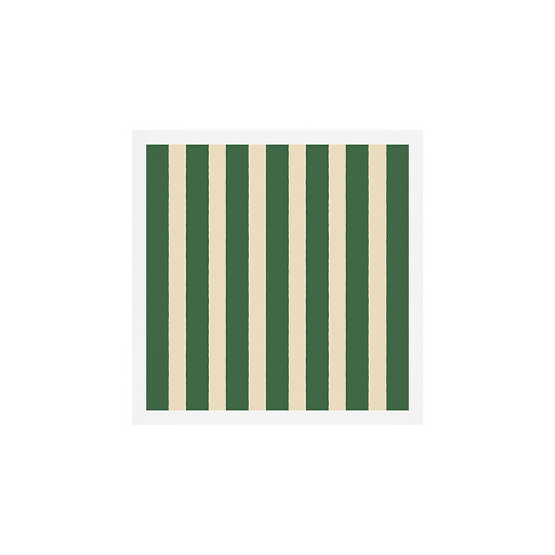 Simple Stripes Pattern - Deep Green Art Print Gallery Image 1