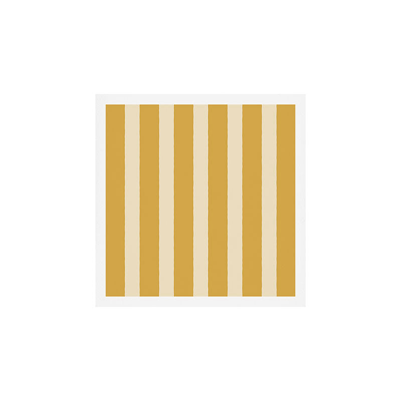 Simple Stripes Pattern - Gold Yelllow Art Print Gallery Image 1