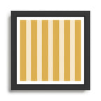 Simple Stripes Pattern - Gold Yelllow Framed Art Print Gallery Image 1