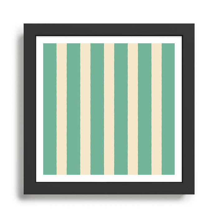 Simple Stripes Pattern - Light Green Framed Art Print Gallery Image 1