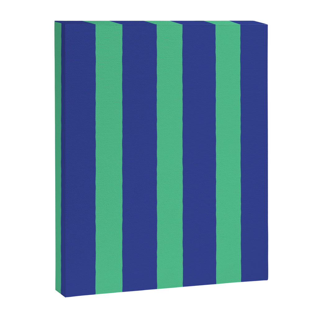 Simple Stripes Pattern - Navy Green Canvas Print Gallery Image 8