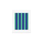 Simple Stripes Pattern - Navy Green Art Print Gallery Image 1