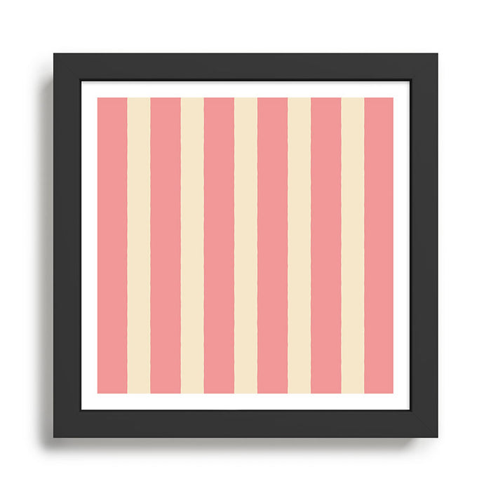 Simple Stripes Pattern - Pink  Framed Art Print Gallery Image 1