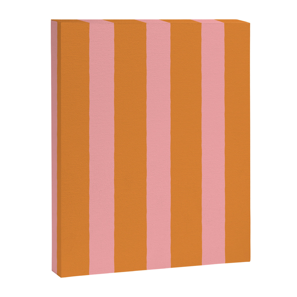 Simple Stripes Pattern - Pink Orange Canvas Print Gallery Image 8