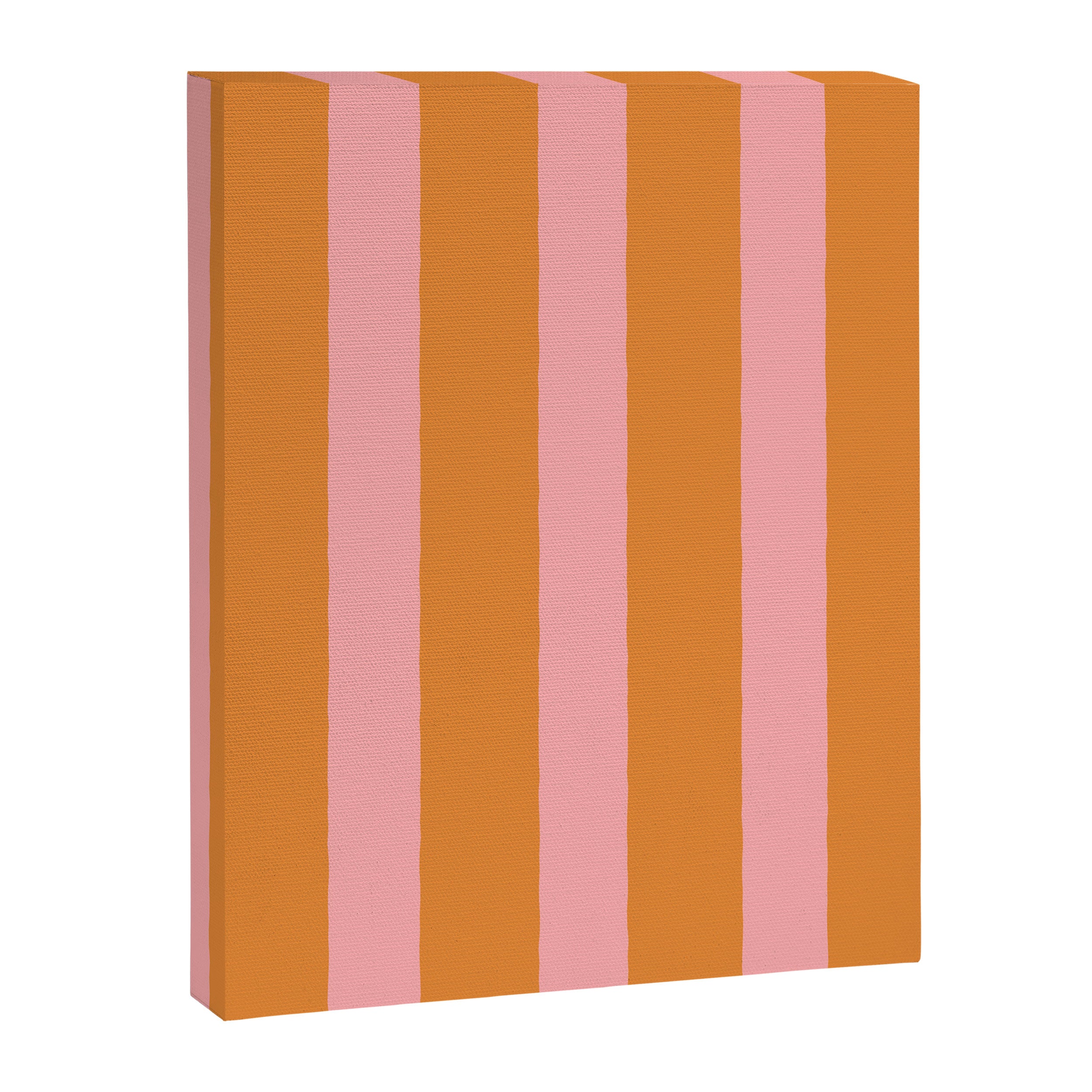Simple Stripes Pattern - Pink Orange Canvas Print Gallery Image 8