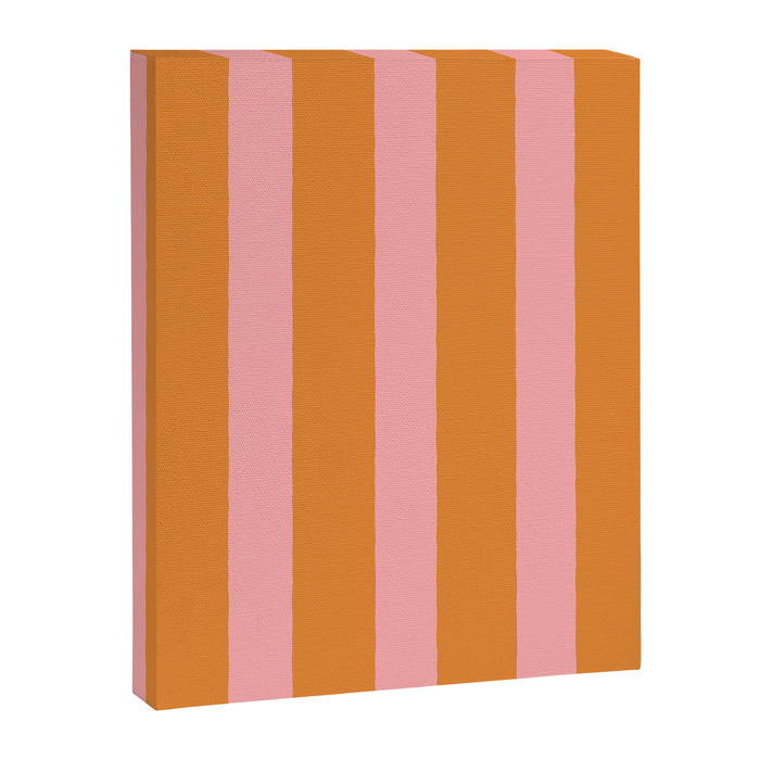 Simple Stripes Pattern - Pink Orange Canvas Print Gallery Image 1
