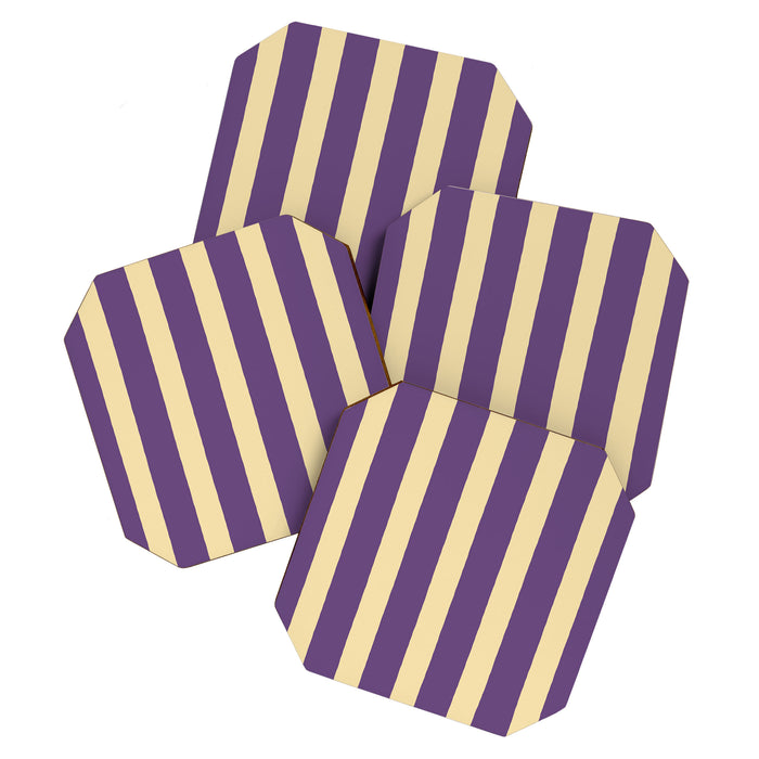 Simple Stripes Pattern - Purple Sand Coaster Gallery Image 1