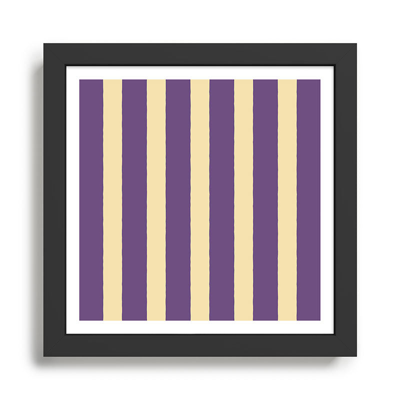 Simple Stripes Pattern - Purple Sand Framed Art Print Gallery Image 1