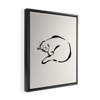 Sleeping Cat Framed Canvas Print Gallery Image 2