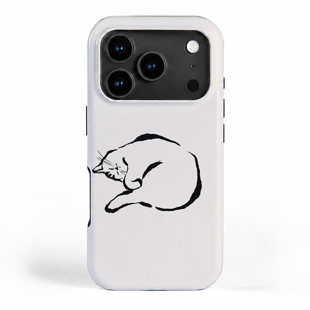 Sleeping Cat iPhone Case Gallery Image 1