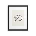 Sleeping Cat Framed Art Print Gallery Image 6