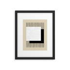 Square black and white Stripes Framed Art Print Gallery Image 4