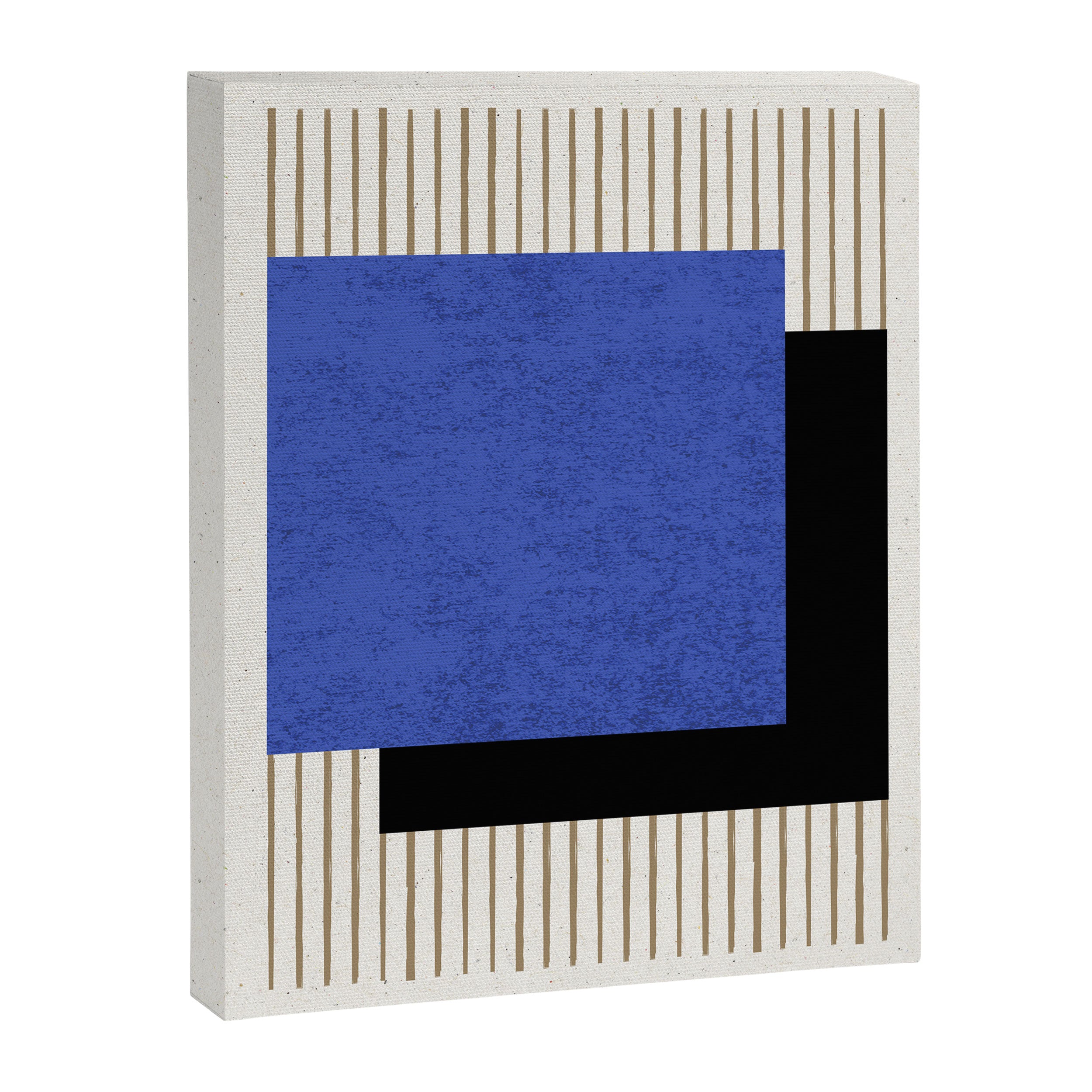 Square Navy Blue Stripes Canvas Print Gallery Image 6
