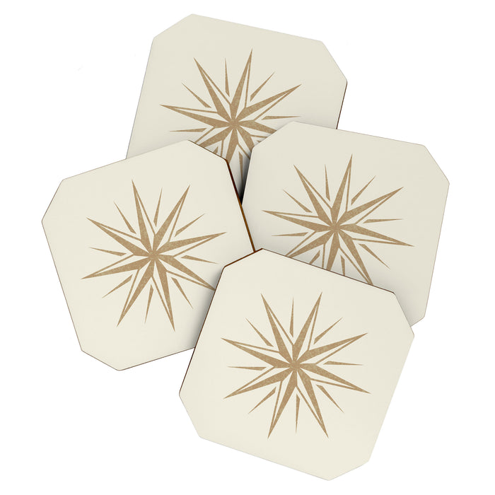 Starburst Retro 3 - Gold  Coaster Gallery Image 1