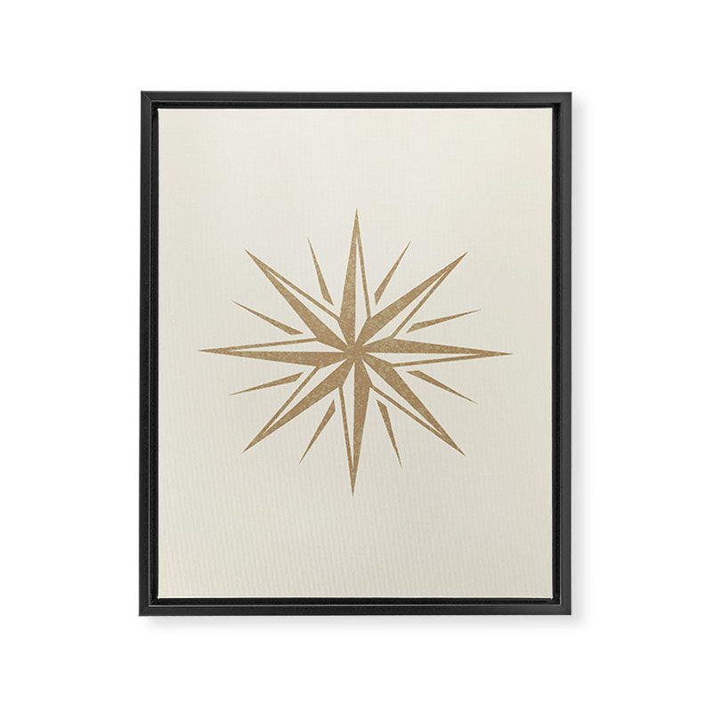 Starburst Retro 3 - Gold  Framed Canvas Print Gallery Image 8