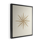 Starburst Retro 3 - Gold  Framed Canvas Print Gallery Image 2