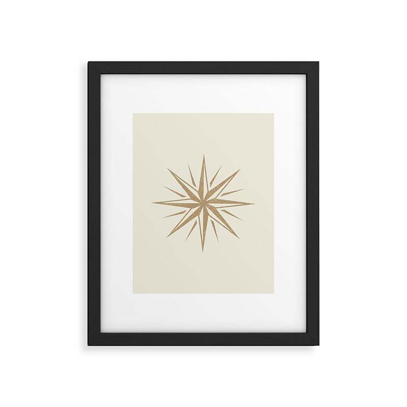 Starburst Retro 3 - Gold  Framed Art Print Gallery Image 6