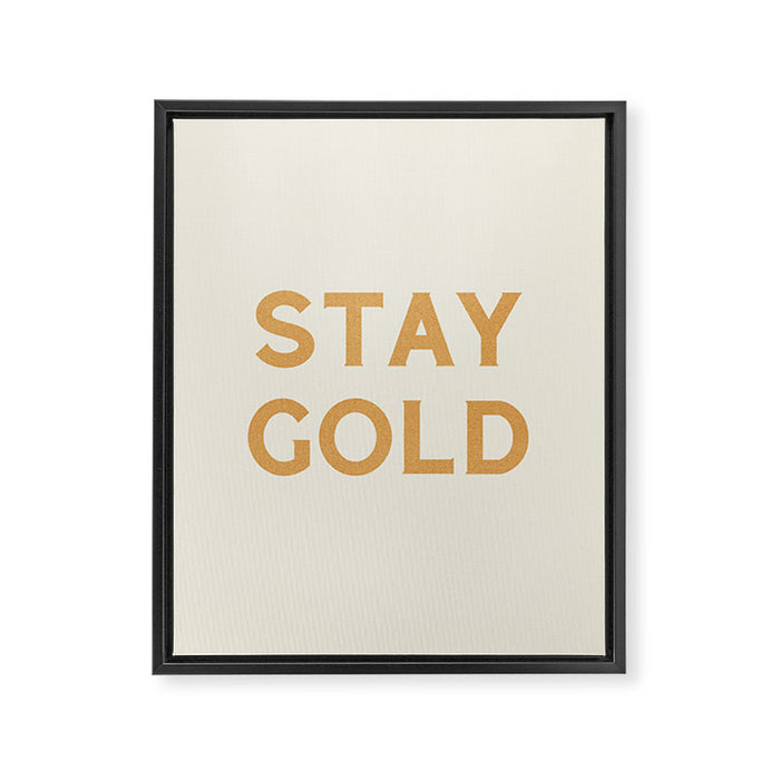 Stay Golden Framed Canvas Print Gallery Image 1