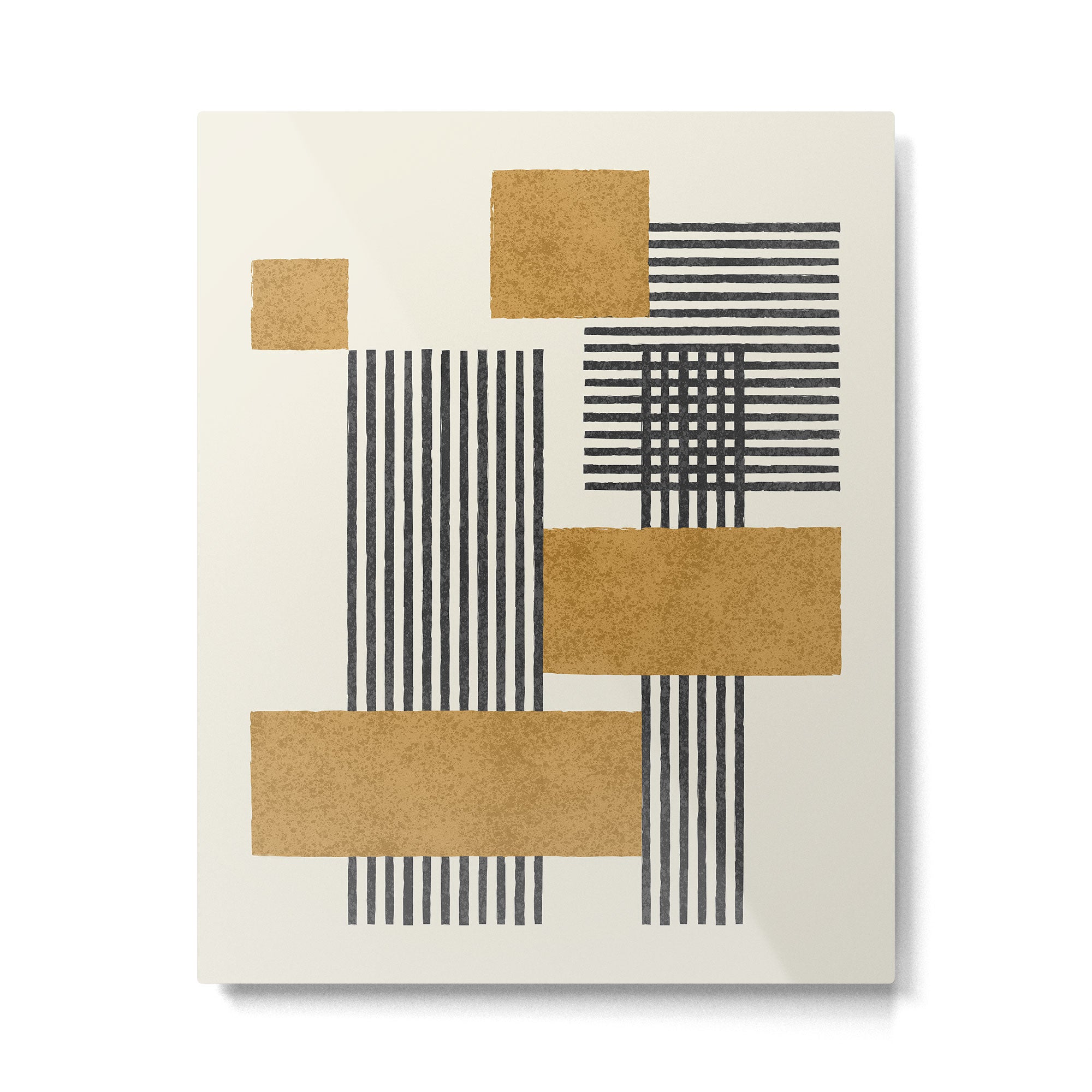 Stripes and Square Composition - Abstract Metal Print Gallery Image 4