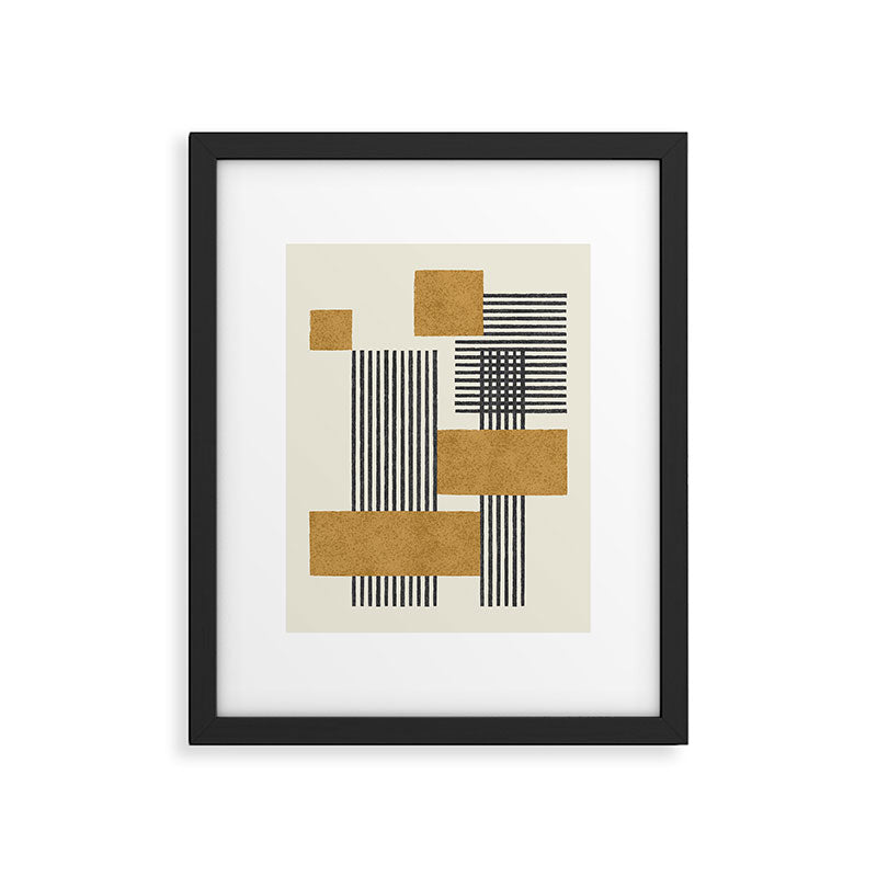 Stripes and Square Composition - Abstract Framed Art Print Gallery Image 5