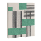 Stripes and Square Green Composition - Abstract Canvas Print Gallery Image 8