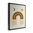 Sun and Moon Rainbow Midcentury style Framed Canvas Print Gallery Image 2
