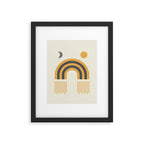 Sun and Moon Rainbow Midcentury style Framed Art Print Gallery Image 4