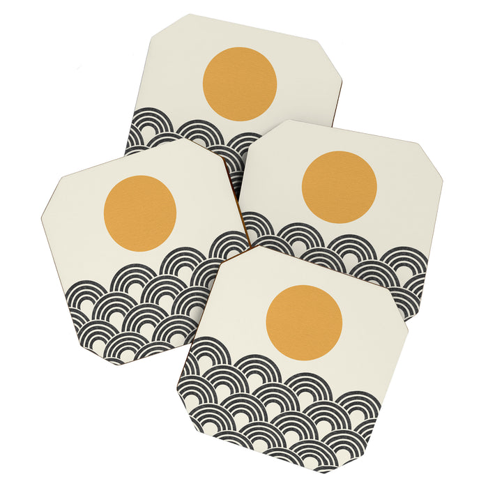 Sun and Wave - Oriental Pattern Coaster Gallery Image 1
