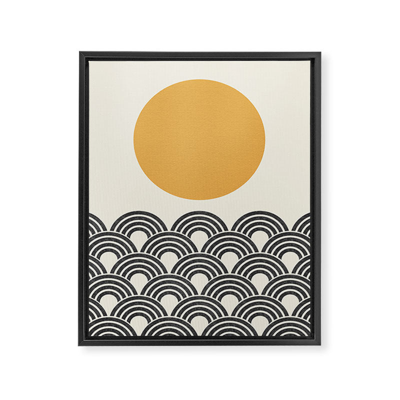 Sun and Wave - Oriental Pattern Framed Canvas Print Gallery Image 6