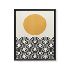 Sun and Wave - Oriental Pattern Framed Canvas Print Gallery Image 6
