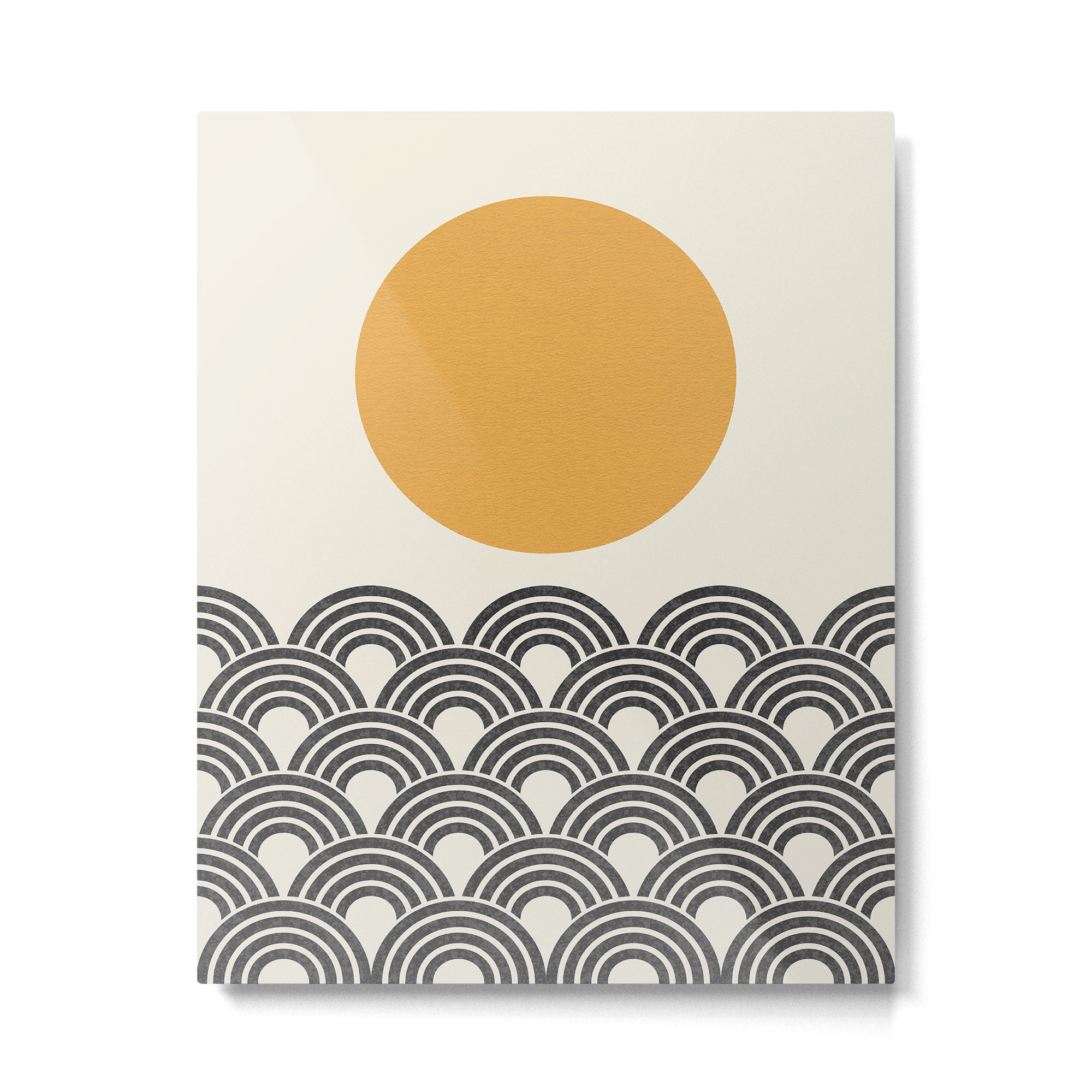 Sun and Wave - Oriental Pattern Metal Print Gallery Image 4
