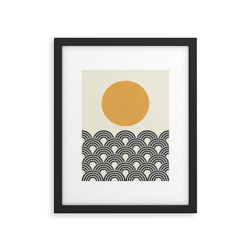 Sun and Wave - Oriental Pattern Framed Art Print Gallery Image 4