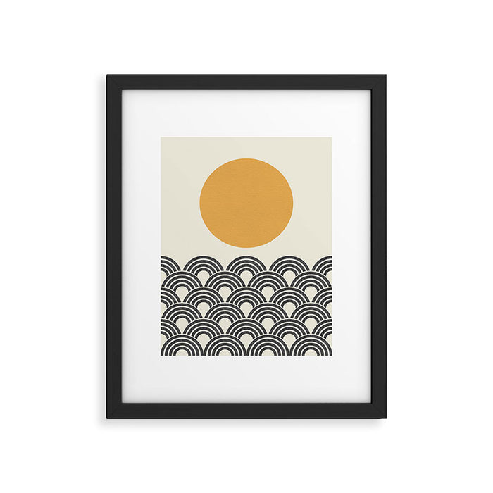 Sun and Wave - Oriental Pattern Framed Art Print Gallery Image 1