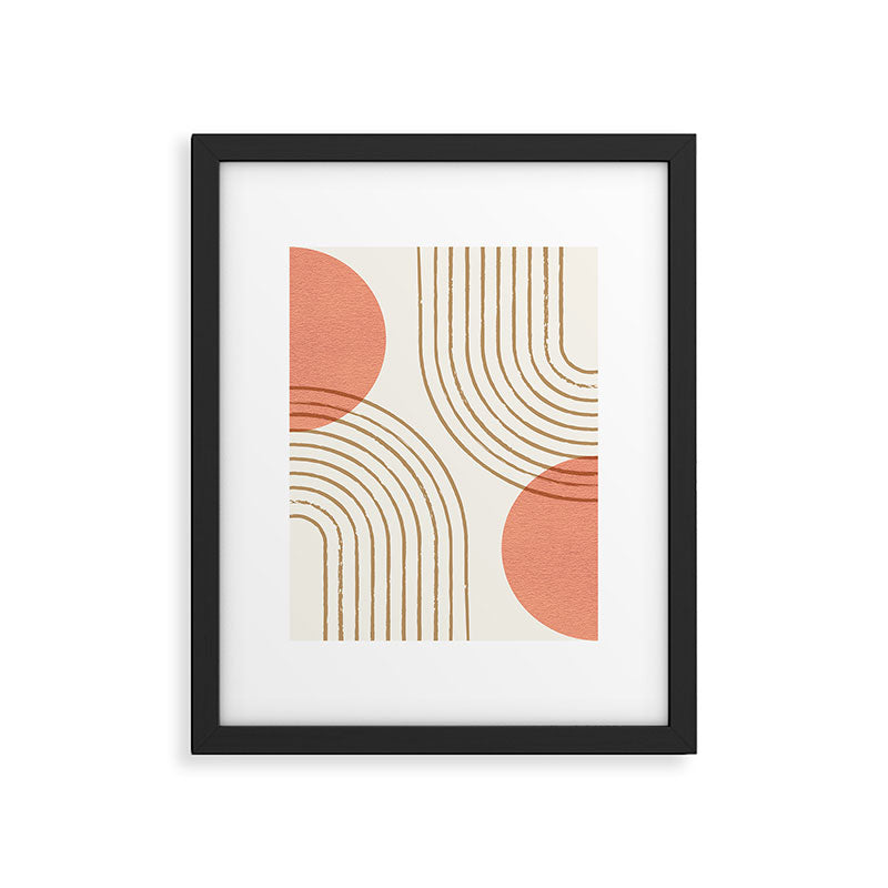 Sun Arch Double - Coral Framed Art Print Gallery Image 5