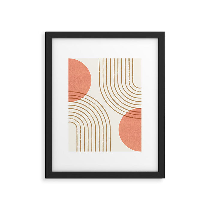 Sun Arch Double - Coral Framed Art Print Gallery Image 1